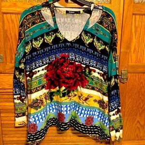 Desigual L Rose Animal Long Sleeve sweater